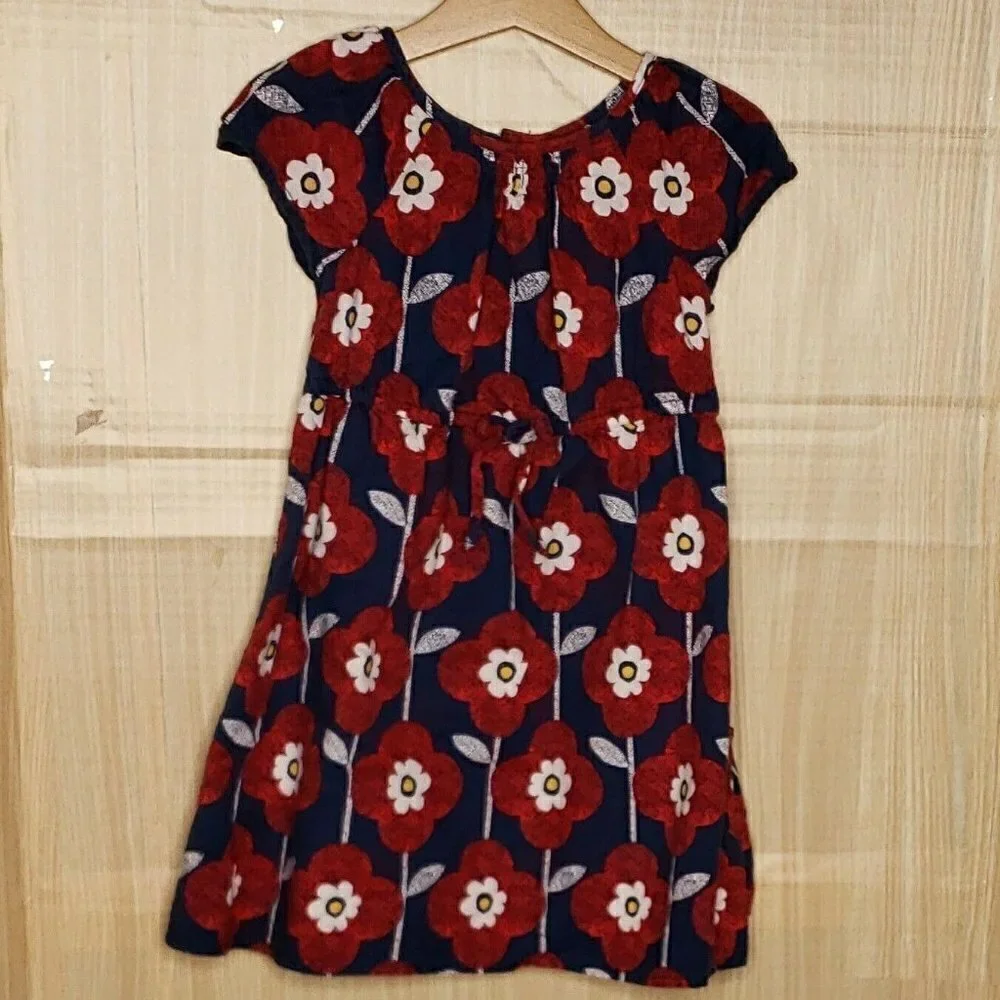 Old Navy Women's Toddler Navy Red Floral Sundress 5T